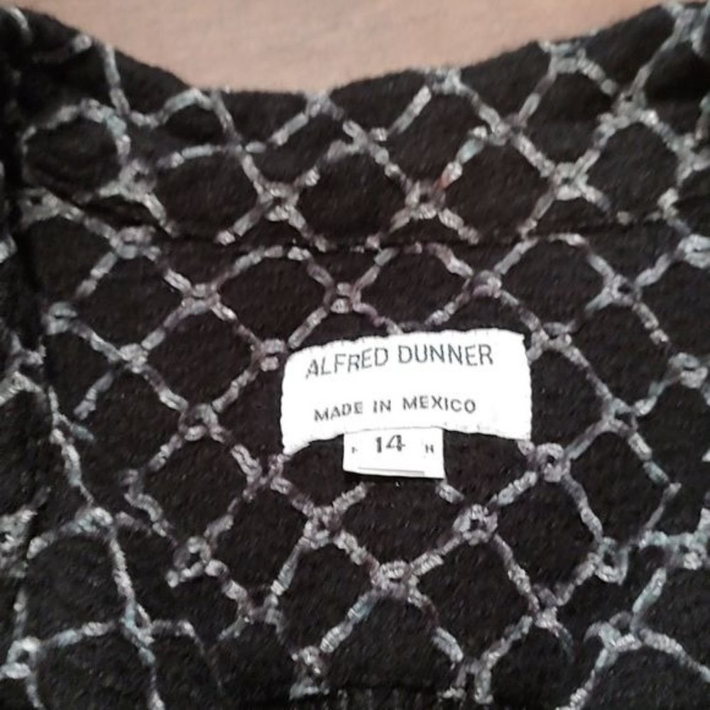 Alfred Dunner 14 sweater jacket black diamond - Picture 3 of 3